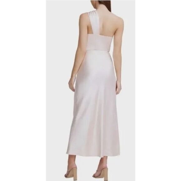 Significant Other Macy One-Shoulder Satin Dress in Ballet Pink NWOT Size 6 - Picture 3 of 6